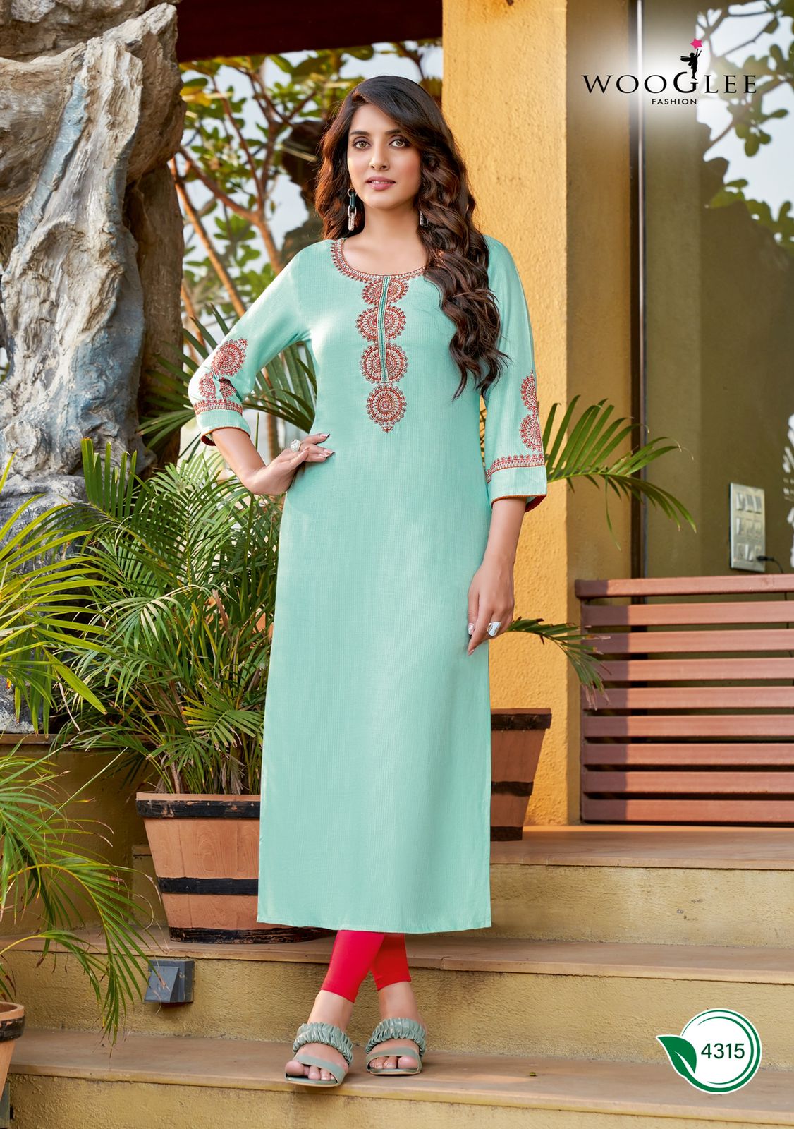 Wooglee Sakshi 3 Rayon Designer Ethnic Wear Latest Kurti Collection